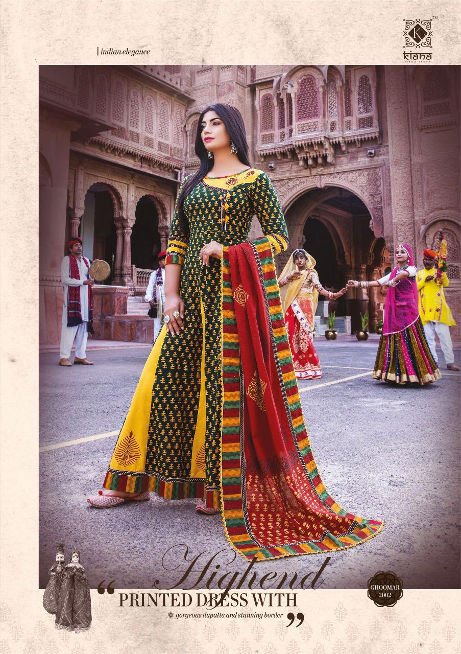Ghoomar Vol-2 By Kiana Fashion 2001 To 2010 Series Designer Wear Collection Beautiful Stylish Fancy Colorful Party Wear & Occasional Wear Cotton Printed Gowns At Wholesale Price