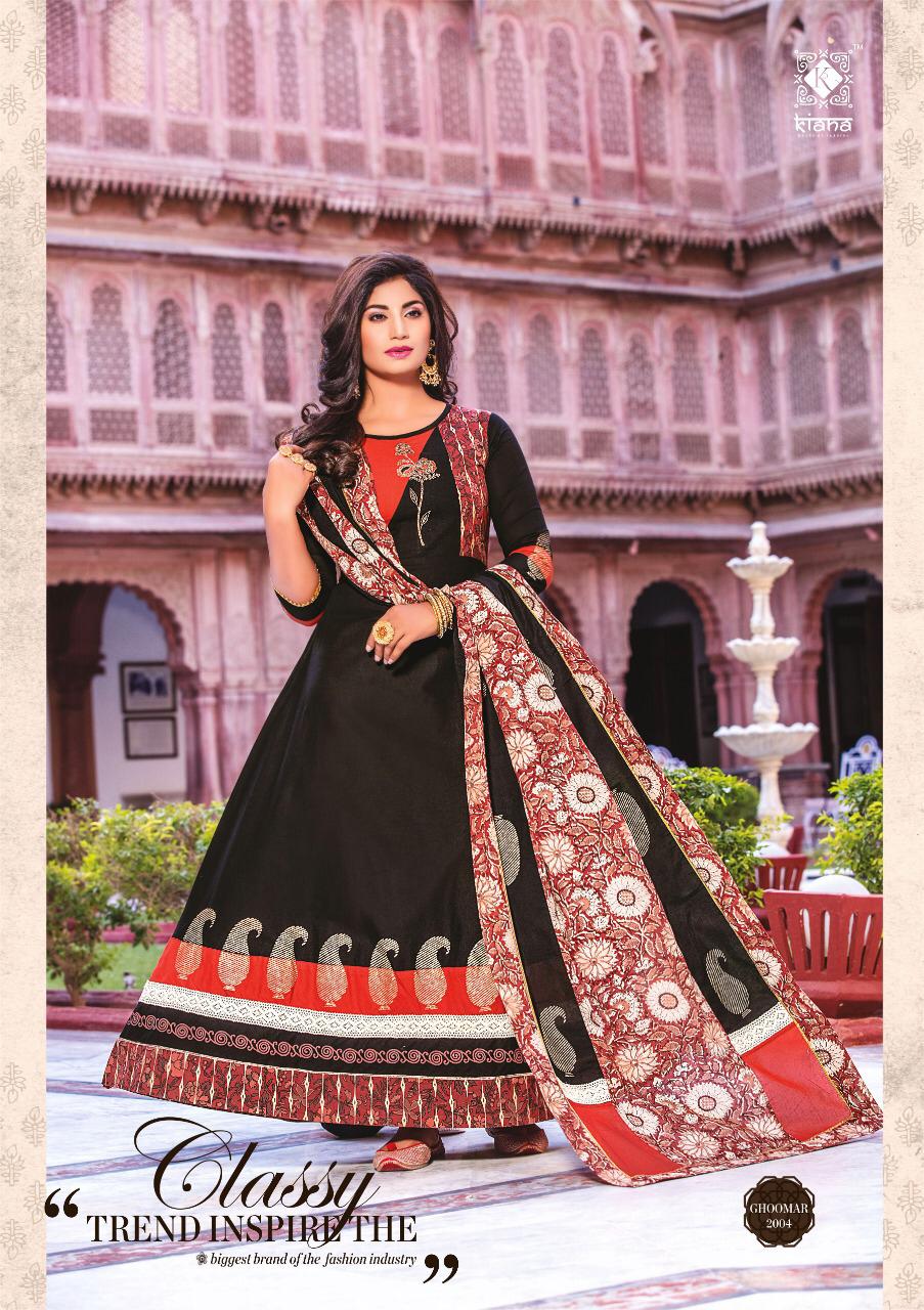 Ghoomar Vol-2 By Kiana Fashion 2001 To 2010 Series Designer Wear Collection Beautiful Stylish Fancy Colorful Party Wear & Occasional Wear Cotton Printed Gowns At Wholesale Price