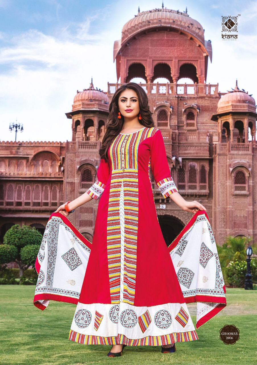 Ghoomar Vol-2 By Kiana Fashion 2001 To 2010 Series Designer Wear Collection Beautiful Stylish Fancy Colorful Party Wear & Occasional Wear Cotton Printed Gowns At Wholesale Price
