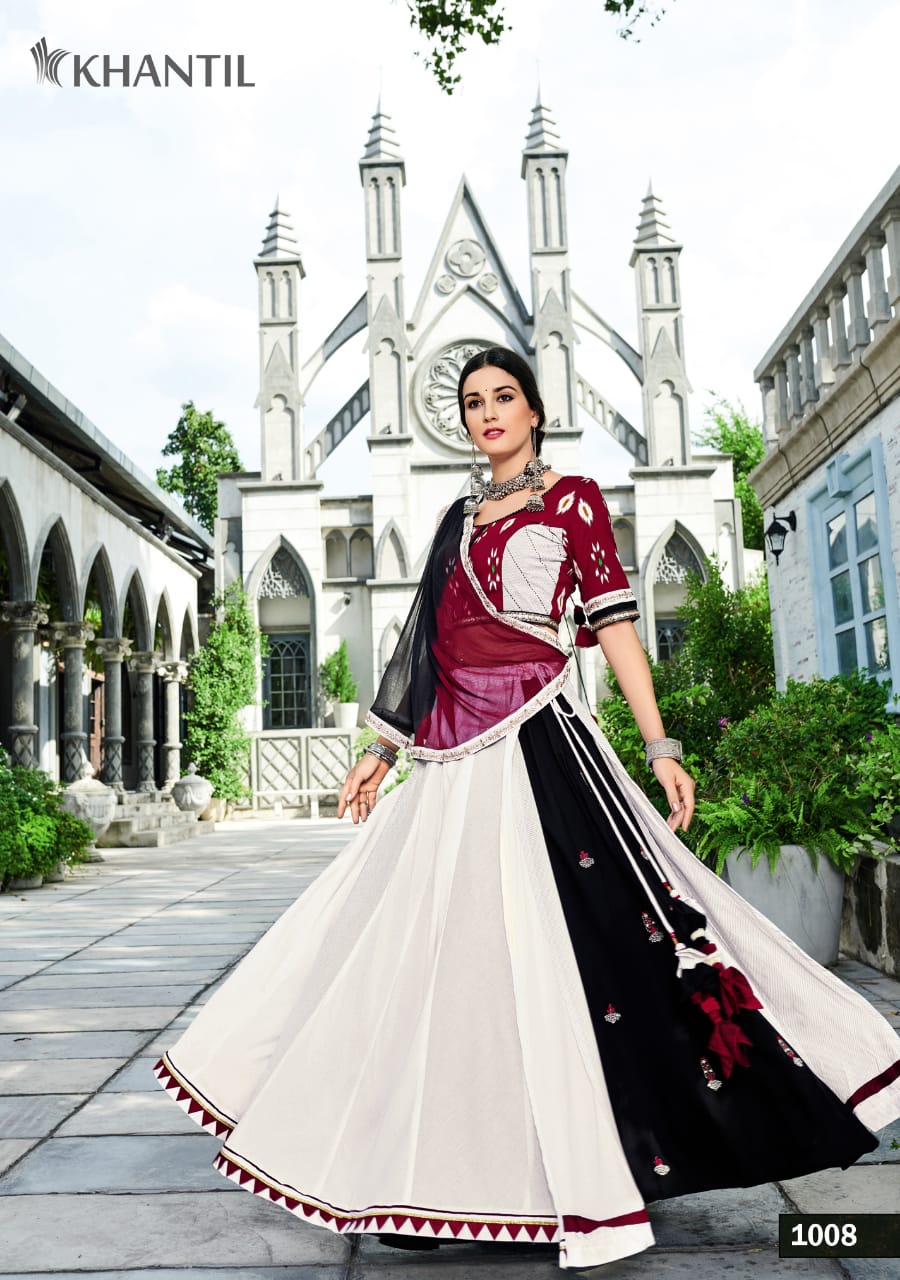 Ghoomer By Khantil 1008 To 1010 Series Designer Beautiful Collection Occasional Wear & Party Wear Rayon/cotton Printed Lehengas At Wholesale Price