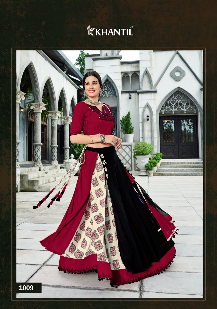 Ghoomer By Khantil 1008 To 1010 Series Designer Beautiful Collection Occasional Wear & Party Wear Rayon/cotton Printed Lehengas At Wholesale Price