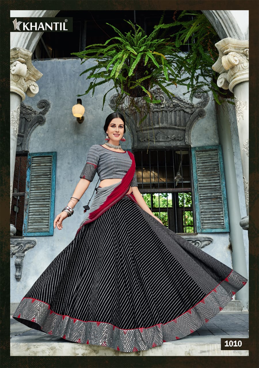 Ghoomer By Khantil 1008 To 1010 Series Designer Beautiful Collection Occasional Wear & Party Wear Rayon/cotton Printed Lehengas At Wholesale Price