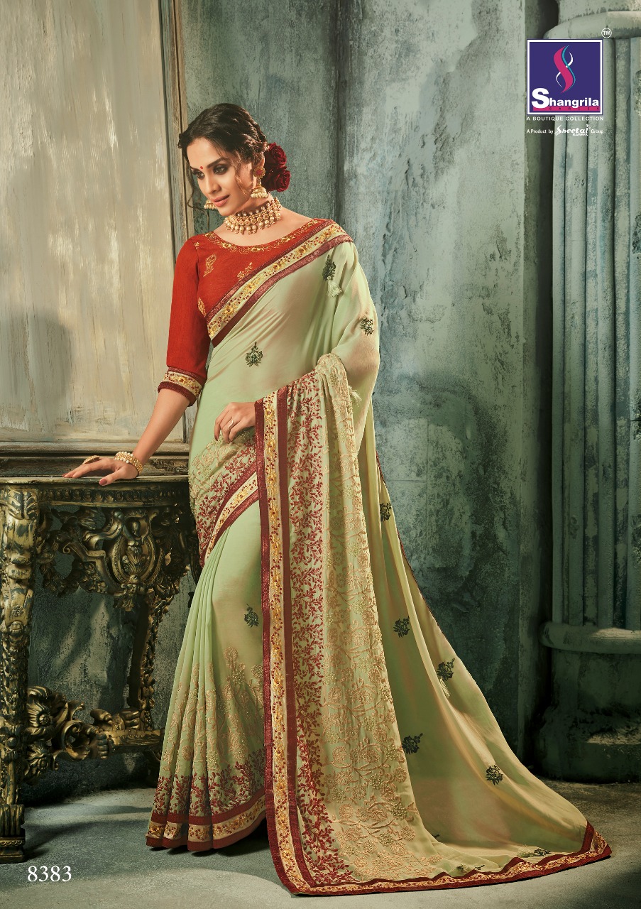 Ghunghat By Shangrila Sarees 8381 To 8392 Series Indian Traditional Wear Collection Beautiful Stylish Fancy Colorful Party Wear & Occasional Wear Two Tone Sarees At Wholesale Price
