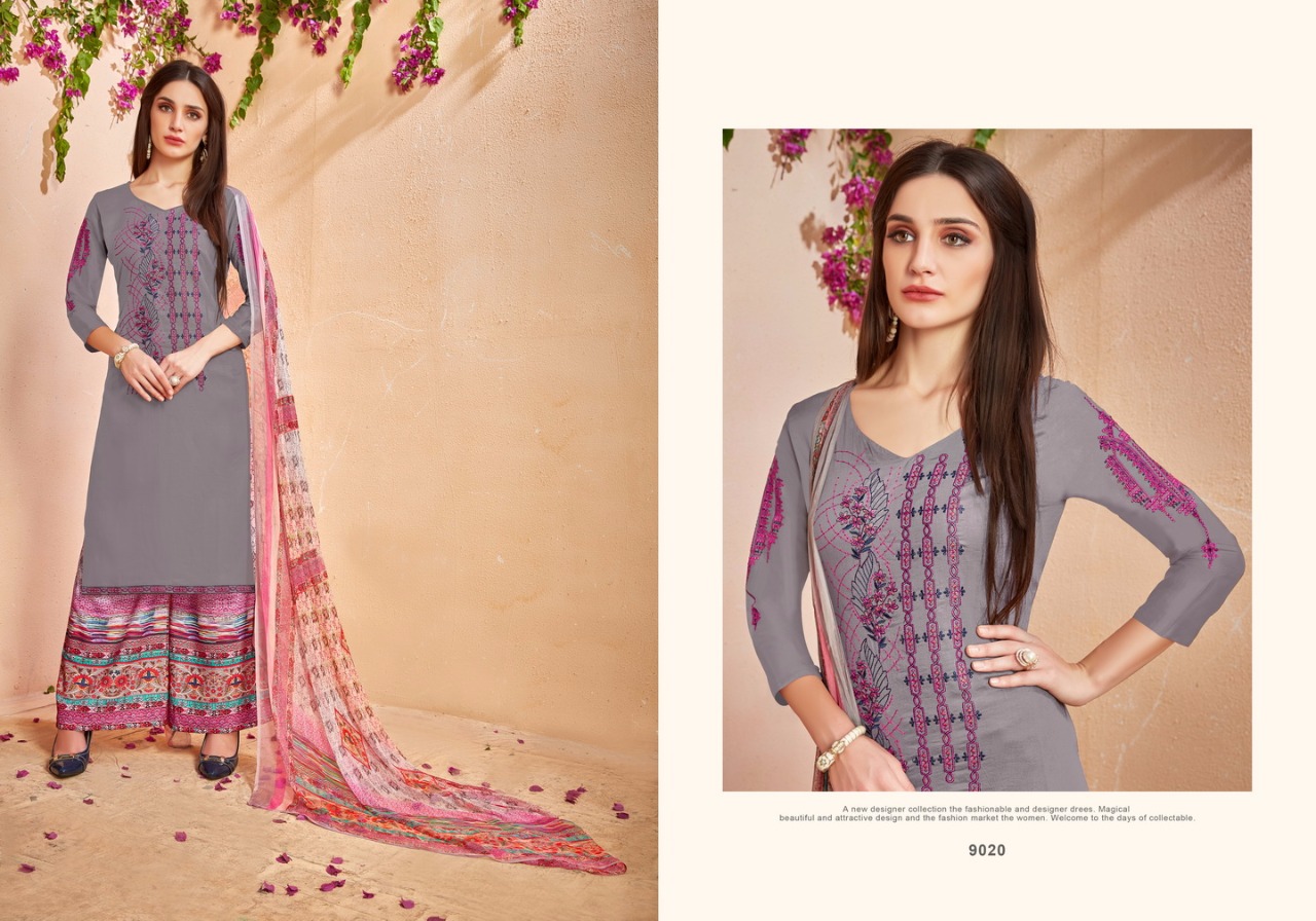 Glace By Kianaa Fashion 9015 To 9022 Series Beautiful Suits Colorful Stylish Fancy Casual Wear & Ethnic Wear Glace Cotton With Work Dresses At Wholesale Price