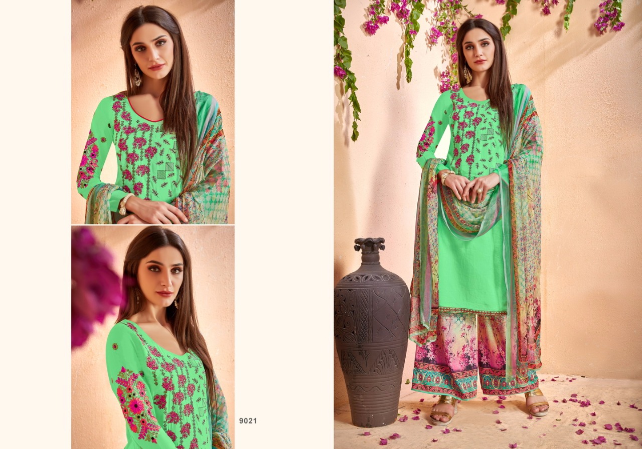 Glace By Kianaa Fashion 9015 To 9022 Series Beautiful Suits Colorful Stylish Fancy Casual Wear & Ethnic Wear Glace Cotton With Work Dresses At Wholesale Price