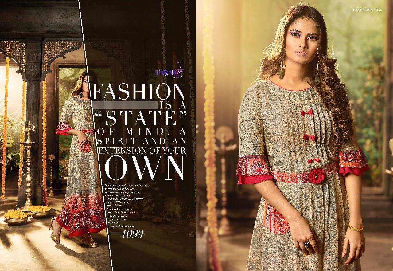 Glam Girl By Fionista 1091 To 1099 Series Beautiful Stylish Fancy Colorful Designer Party Wear & Ethnic Wear & Ready To Wear Heavy Rayon Digital Kurtis At Wholesale Price