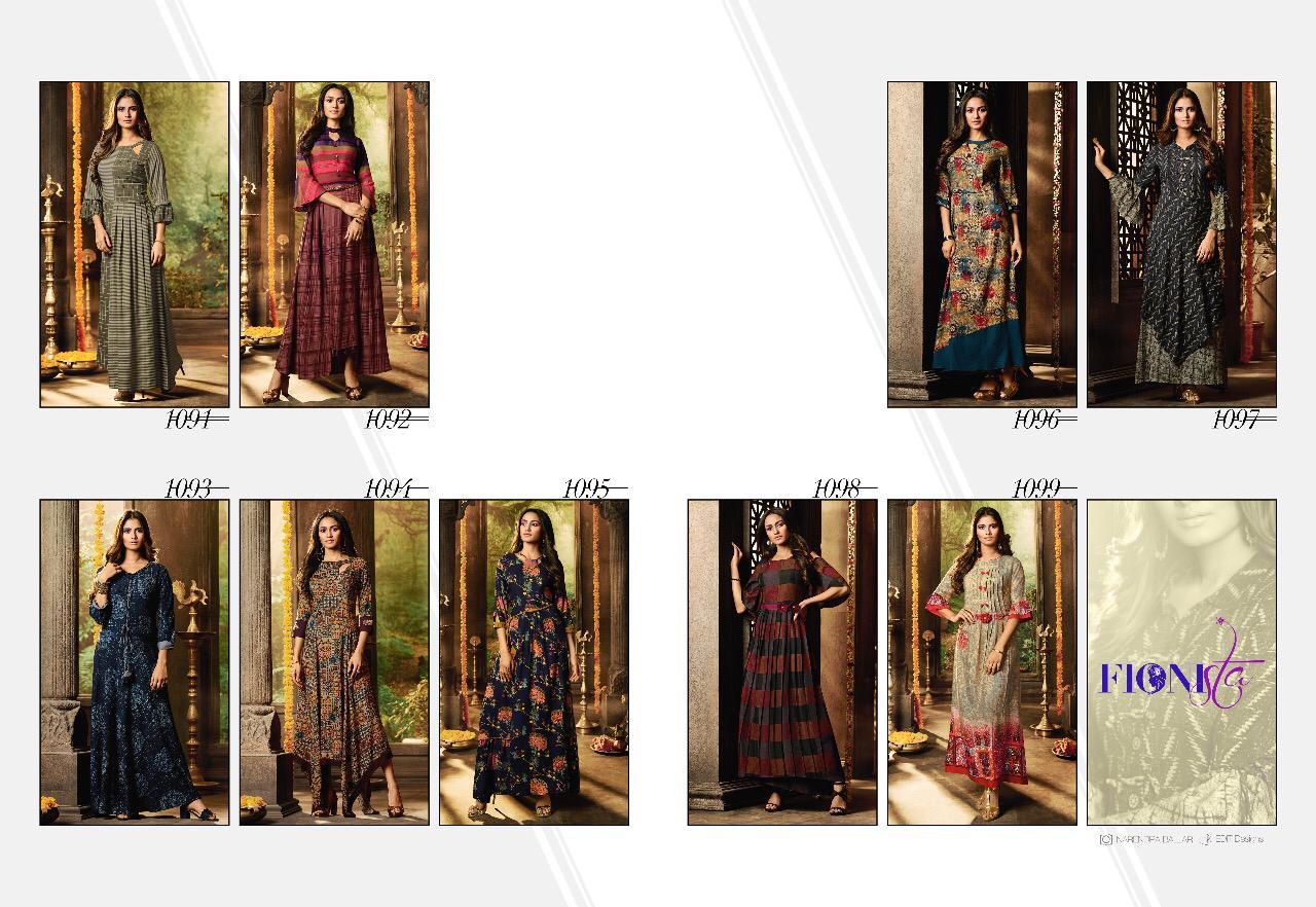 Glam Girl By Fionista 1091 To 1099 Series Beautiful Stylish Fancy Colorful Designer Party Wear & Ethnic Wear & Ready To Wear Heavy Rayon Digital Kurtis At Wholesale Price