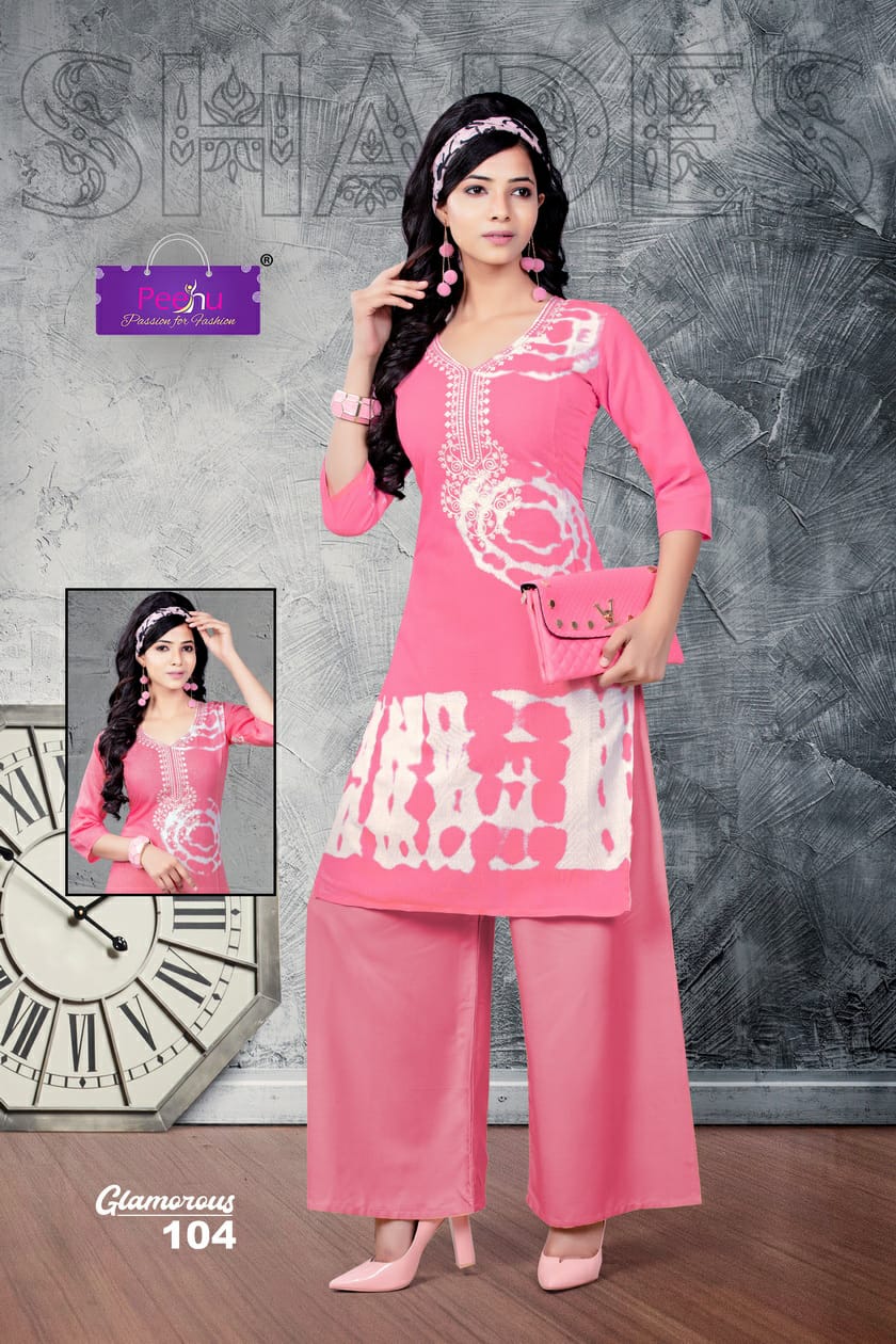 Glamoruos By Peehu 101 To 108 Series Stylish Fancy Beautiful Colorful Casual Wear & Ethnic Wear Cotton Printed Kurtis At Wholesale Price