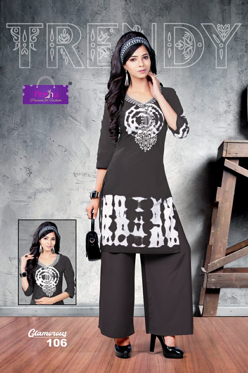 Glamoruos By Peehu 101 To 108 Series Stylish Fancy Beautiful Colorful Casual Wear & Ethnic Wear Cotton Printed Kurtis At Wholesale Price