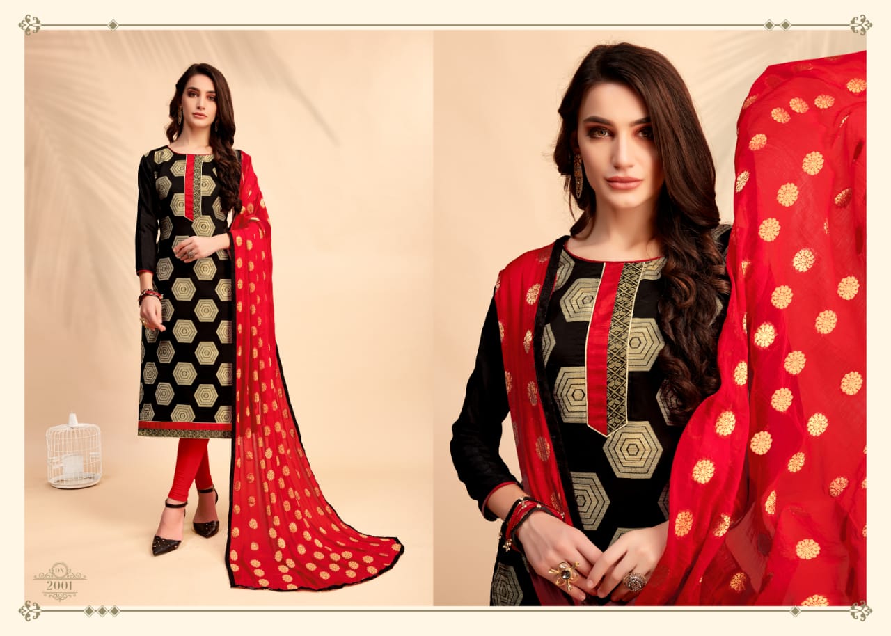 Glamour Vol-2 By Smf 2001 To 2012 Series Beautiful Suits Colorful Stylish Fancy Party Wear & Ethnic Wear Cotton Jacquard Dresses At Wholesale Price