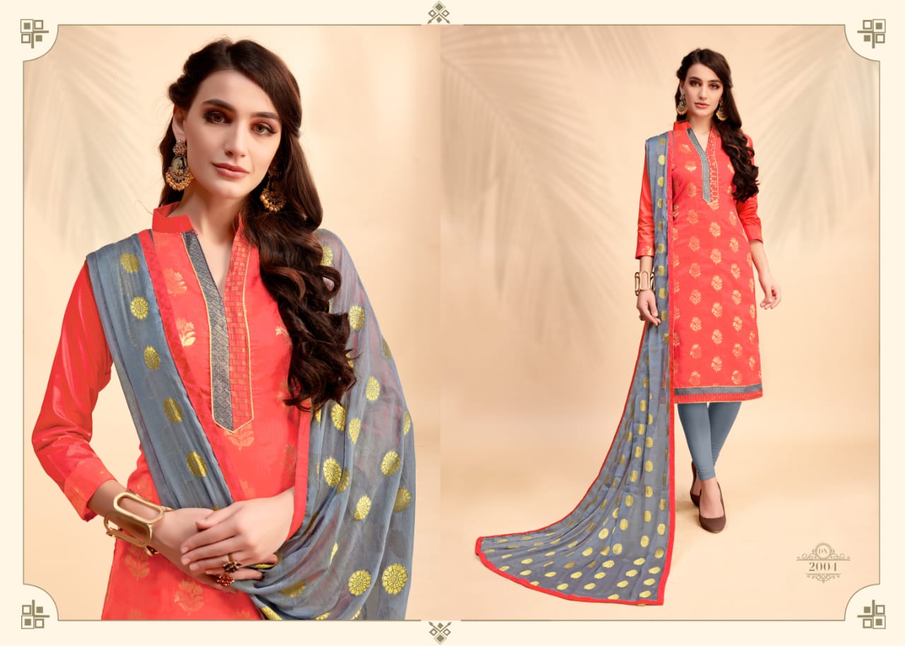 Glamour Vol-2 By Smf 2001 To 2012 Series Beautiful Suits Colorful Stylish Fancy Party Wear & Ethnic Wear Cotton Jacquard Dresses At Wholesale Price