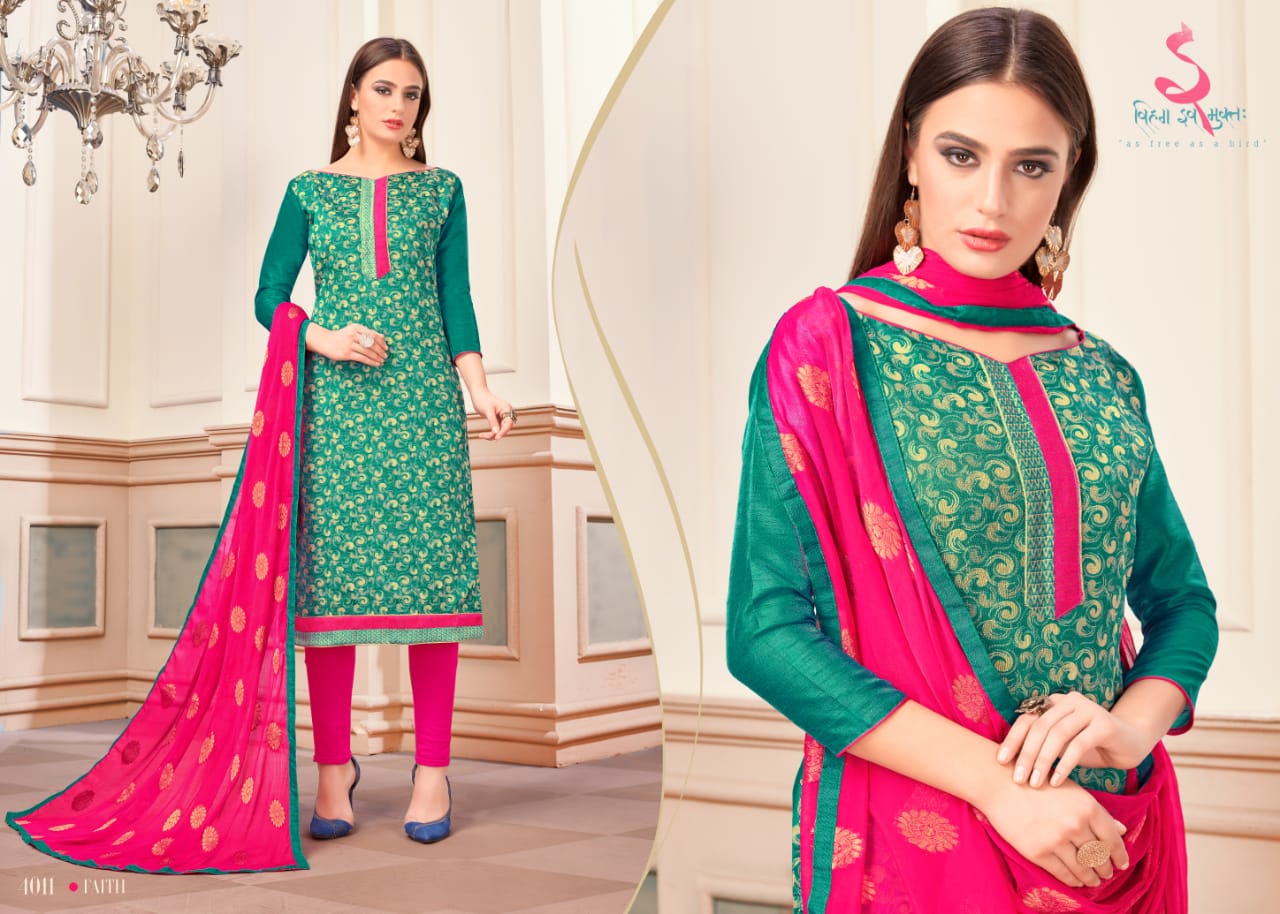 Glamour Vol-4 By Smf 4001 To 4012 Series Beautiful Suits Colorful Stylish Fancy Party Wear & Ethnic Wear Fancy Jacquard Silk Dresses At Wholesale Price