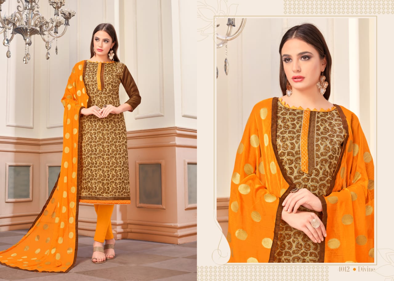 Glamour Vol-4 By Smf 4001 To 4012 Series Beautiful Suits Colorful Stylish Fancy Party Wear & Ethnic Wear Fancy Jacquard Silk Dresses At Wholesale Price