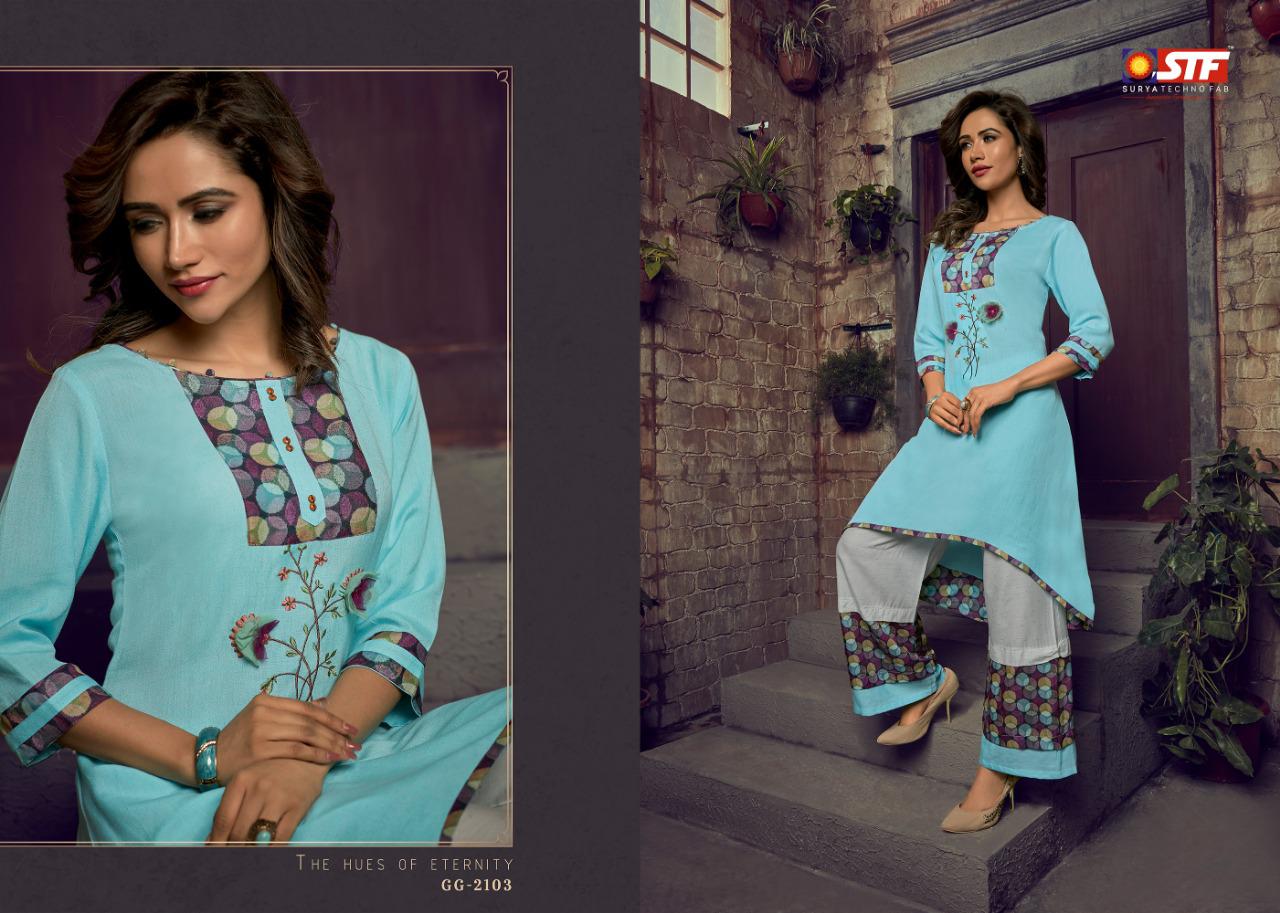 Glamour Girl Vol- 21 By Surya Techno Fab 2101 To 2108 Series Beautiful Colorful Stylish Fancy Casual Wear & Ethnic Wear & Ready To Wear High Quality Rayon Flex With Embroidery Kurtis At Wholesale Price