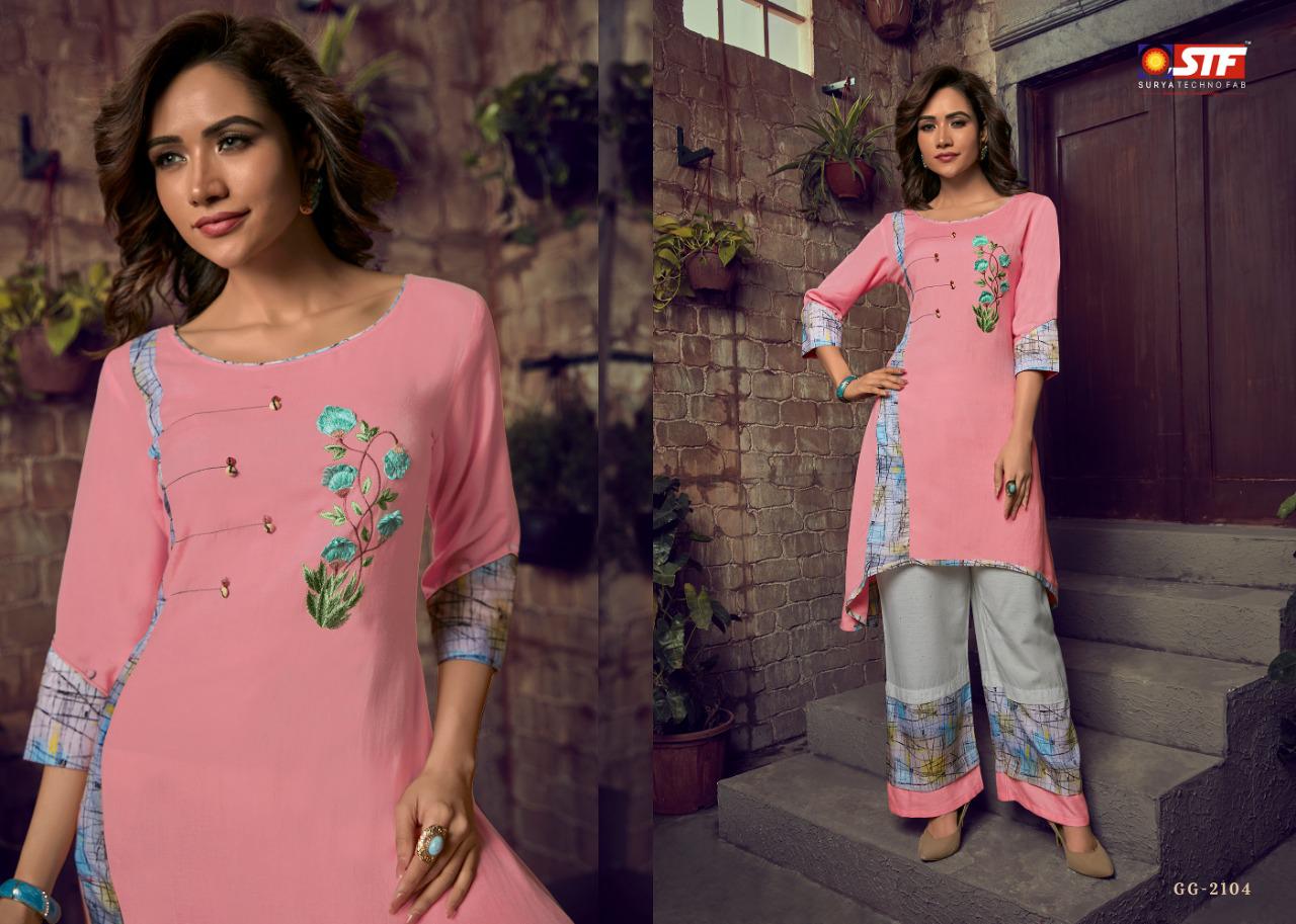 Glamour Girl Vol- 21 By Surya Techno Fab 2101 To 2108 Series Beautiful Colorful Stylish Fancy Casual Wear & Ethnic Wear & Ready To Wear High Quality Rayon Flex With Embroidery Kurtis At Wholesale Price