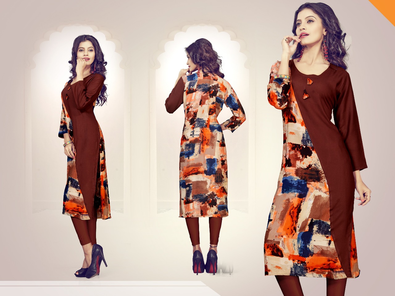 Glamour By Jugnii 1001 To 1008 Series Stylish Colorful Fancy Beautiful Casual Wear & Ethnic Wear Pure Rayon Printed Kurtis At Wholesale Price