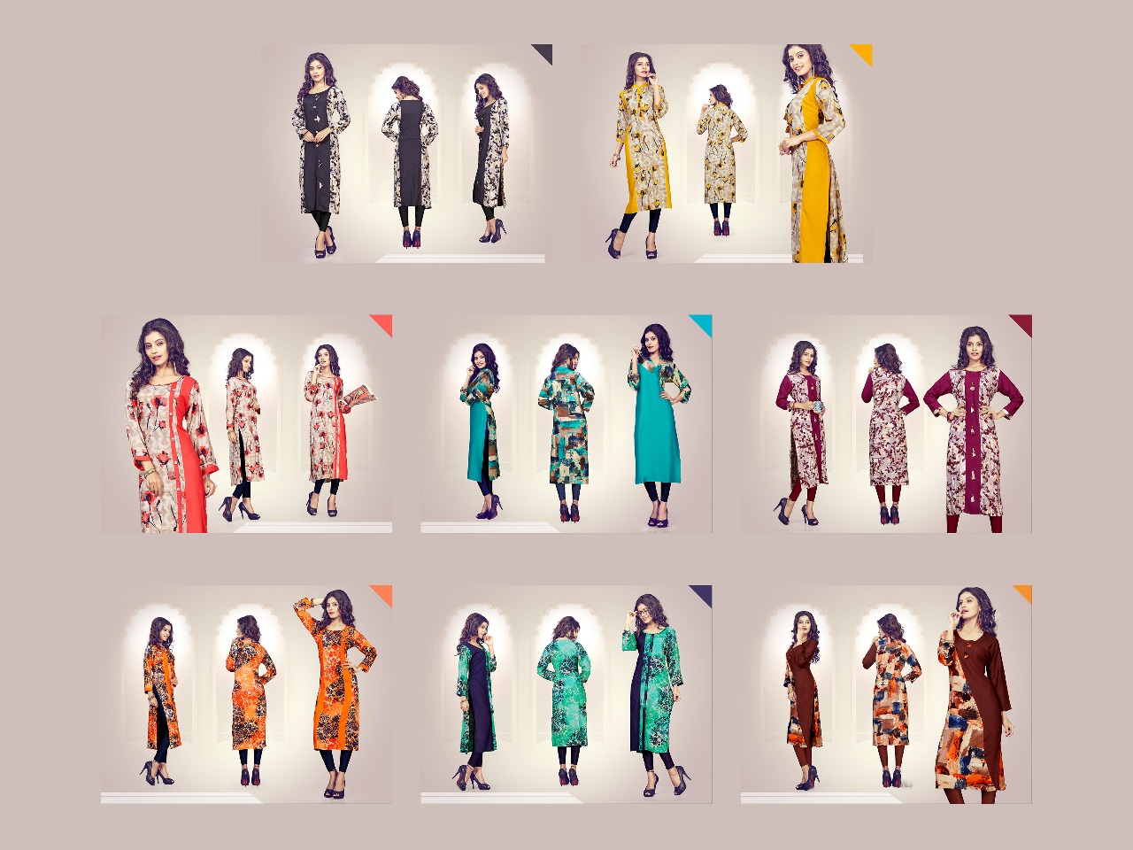 Glamour By Jugnii 1001 To 1008 Series Stylish Colorful Fancy Beautiful Casual Wear & Ethnic Wear Pure Rayon Printed Kurtis At Wholesale Price