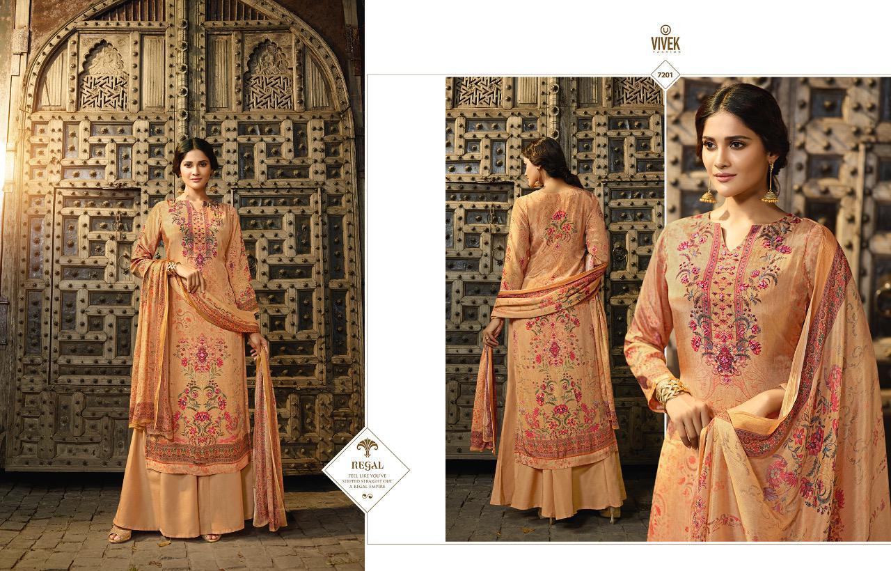 Glamour Queen Vol-2 By Vivek Fashion 7201 To 7208 Series Beautiful Winter Collection Suits Stylish Fancy Colorful Casual Wear & Ethnic Wear Natural Crepe Printed Dresses At Wholesale Price