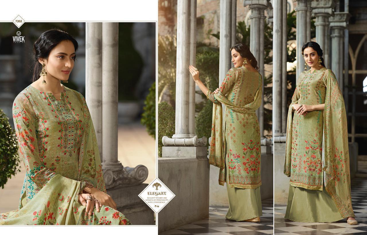 Glamour Queen Vol-2 By Vivek Fashion 7201 To 7208 Series Beautiful Winter Collection Suits Stylish Fancy Colorful Casual Wear & Ethnic Wear Natural Crepe Printed Dresses At Wholesale Price