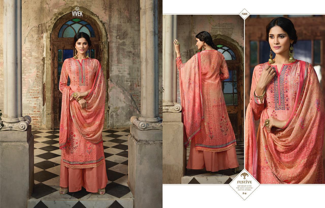 Glamour Queen Vol-2 By Vivek Fashion 7201 To 7208 Series Beautiful Winter Collection Suits Stylish Fancy Colorful Casual Wear & Ethnic Wear Natural Crepe Printed Dresses At Wholesale Price