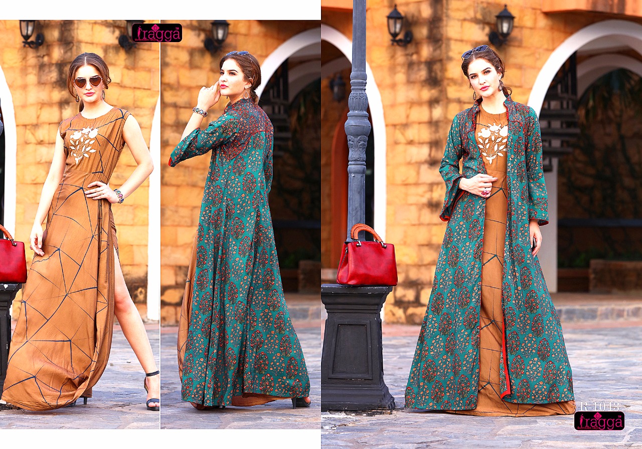 Glamour By Ragga 1043 To 1047 Series Beautiful Stylish Fancy Colorful Casual Wear & Ethnic Wear Rayon Printed Kurtis At Wholesale Price