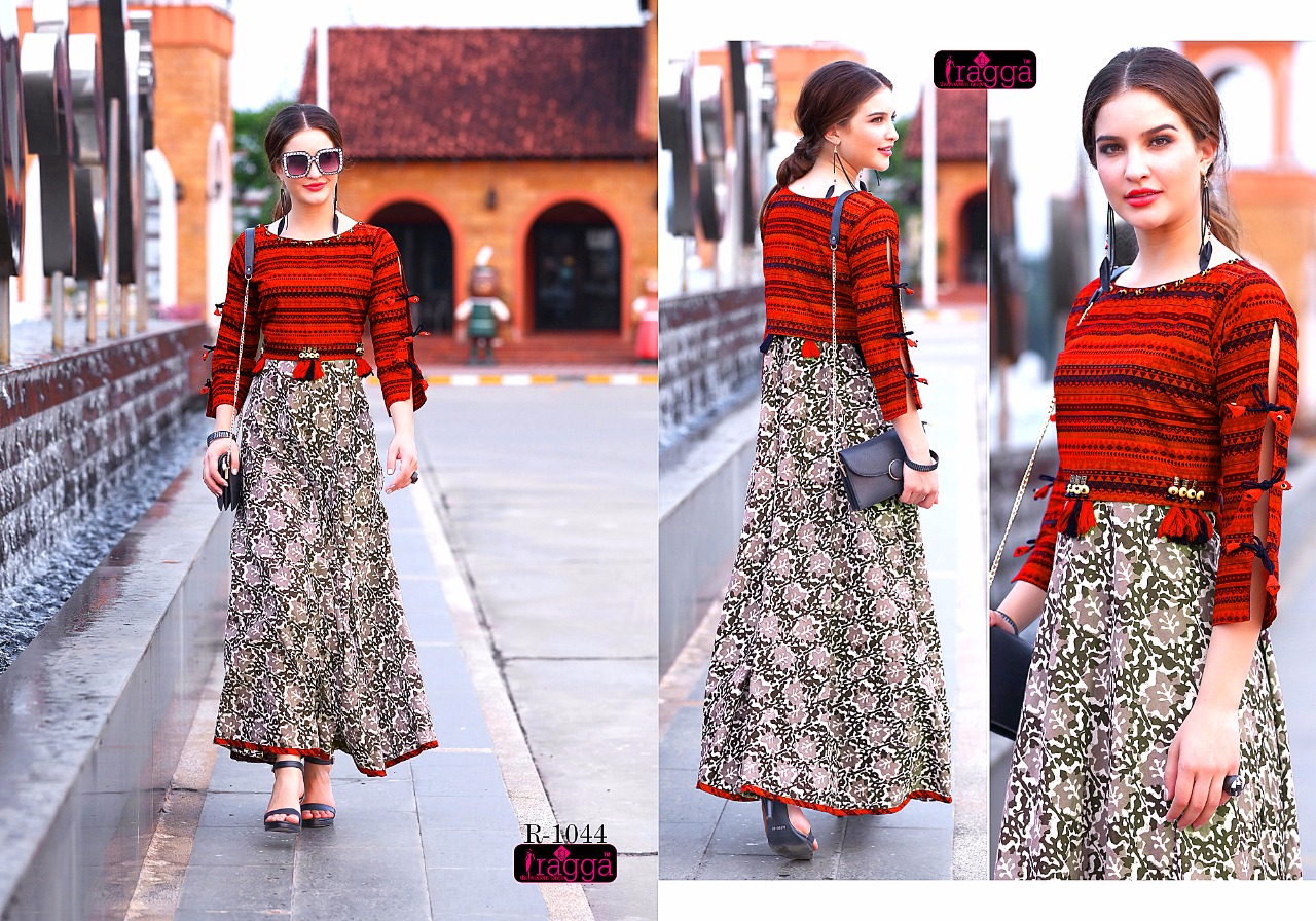 Glamour By Ragga 1043 To 1047 Series Beautiful Stylish Fancy Colorful Casual Wear & Ethnic Wear Rayon Printed Kurtis At Wholesale Price