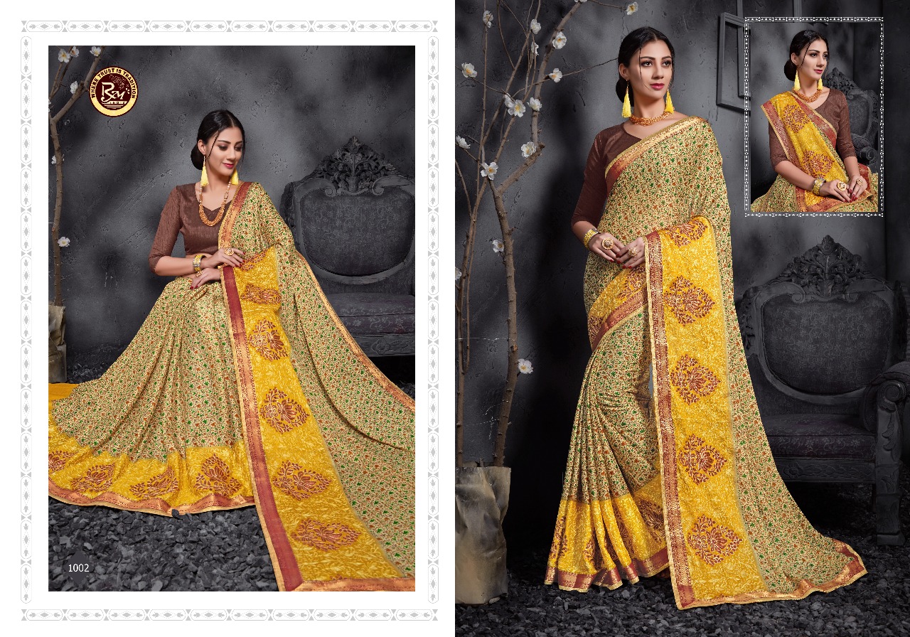 Glamour By Rekha Maniyar 1001 To 1012 Series Designer Beautiful Stylish Fancy Traditional Wear Collection Party Wear & Occasional Wear Chinese Panel Work Sarees At Wholesale Price