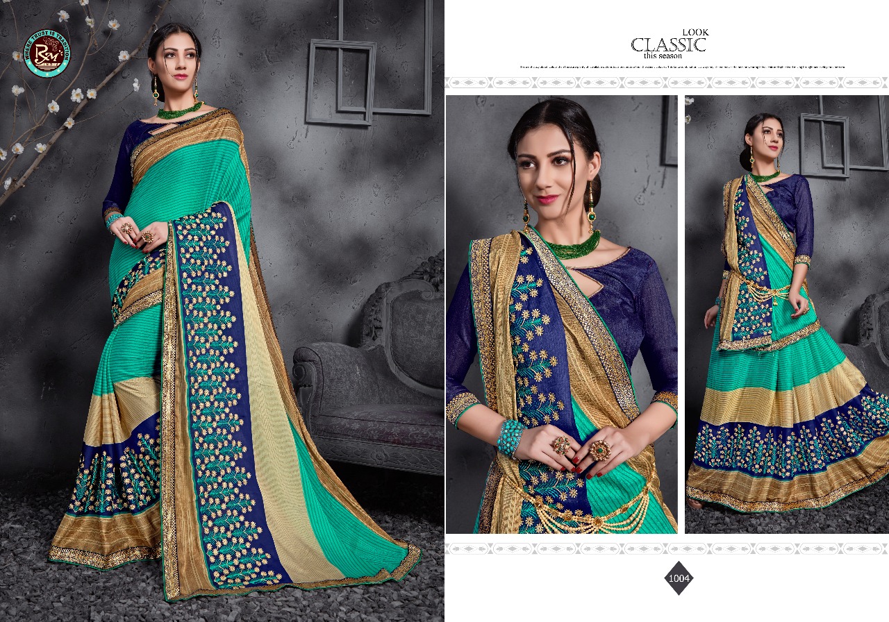Glamour By Rekha Maniyar 1001 To 1012 Series Designer Beautiful Stylish Fancy Traditional Wear Collection Party Wear & Occasional Wear Chinese Panel Work Sarees At Wholesale Price