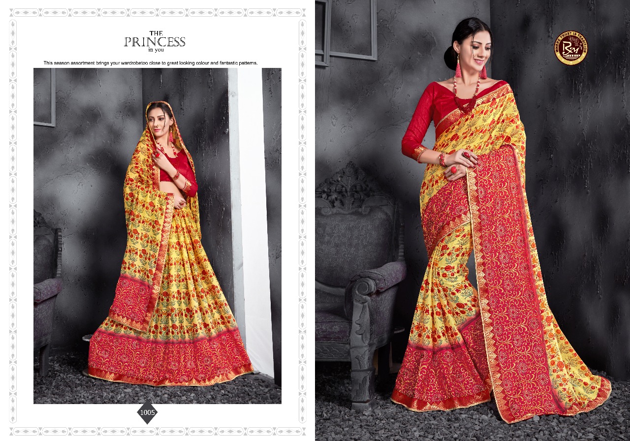 Glamour By Rekha Maniyar 1001 To 1012 Series Designer Beautiful Stylish Fancy Traditional Wear Collection Party Wear & Occasional Wear Chinese Panel Work Sarees At Wholesale Price