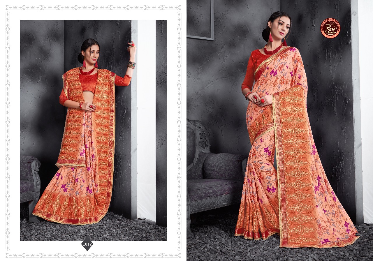 Glamour By Rekha Maniyar 1001 To 1012 Series Designer Beautiful Stylish Fancy Traditional Wear Collection Party Wear & Occasional Wear Chinese Panel Work Sarees At Wholesale Price