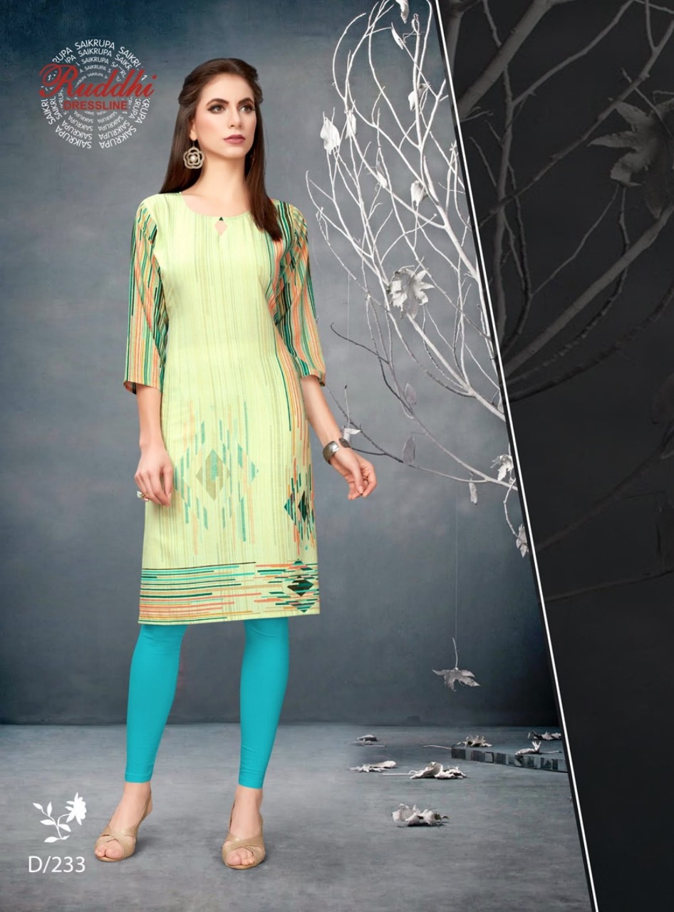 Glamour By Ruddhi Dresseline 231 To 240 Series Designer Collection Beautiful Stylish Fancy Colorful Party Wear & Occasional Wear Pure Crepe Print Kurtis At Wholesale Price