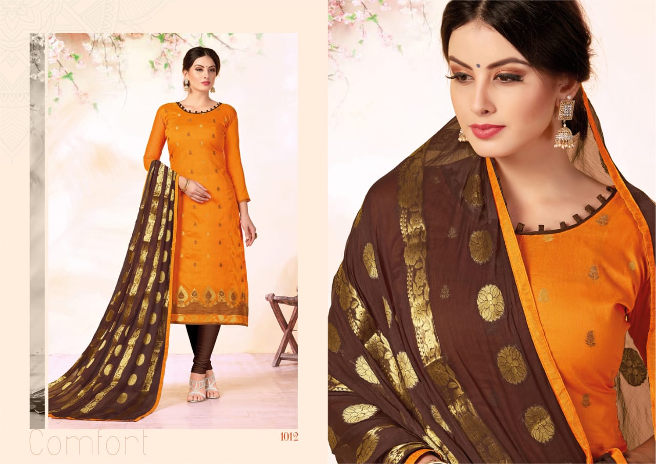 Glamour By Shri Mahavir Fashion 1001 To 1012 Series Beautiful Suits Collection Stylish Fancy Colorful Party Wear & Ethnic Wear Fancy Jacquard Dresses At Wholesale Price