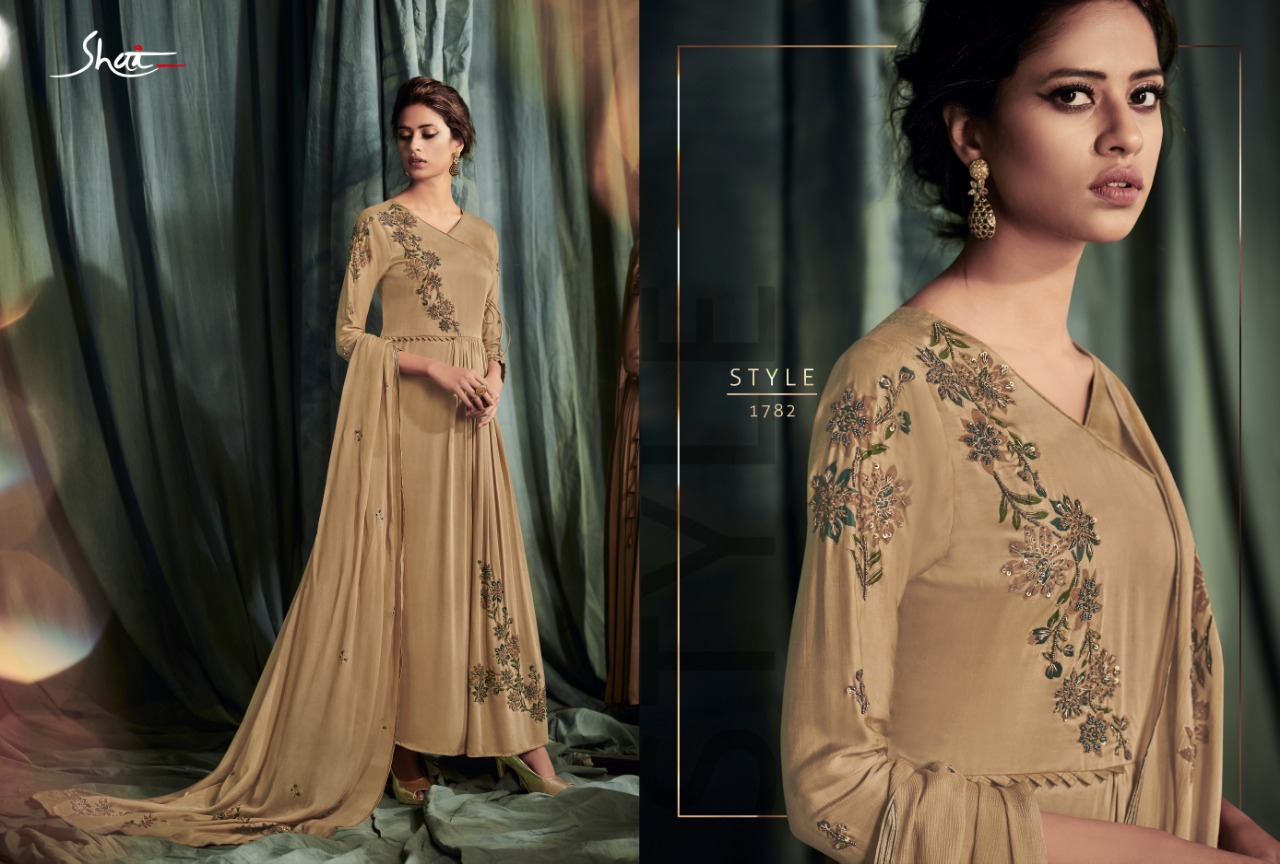 Gleam By Shai 1781 To 1788 Series Designer Festive Suits Collection Beautiful Stylish Fancy Colorful Party Wear & Occasional Wear Pure Modal Satin Dresses At Wholesale Price