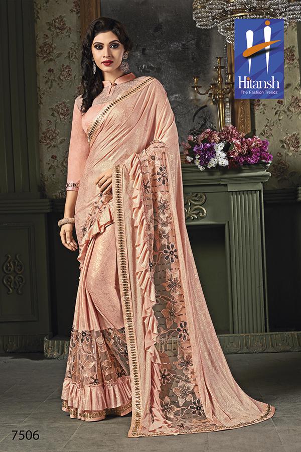 Glorina By Hitansh 7501 To 7514 Series Indian Traditional Wear Collection Beautiful Stylish Fancy Colorful Party Wear & Occasional Wear Exclusive Fancy Printed Sarees At Wholesale Price