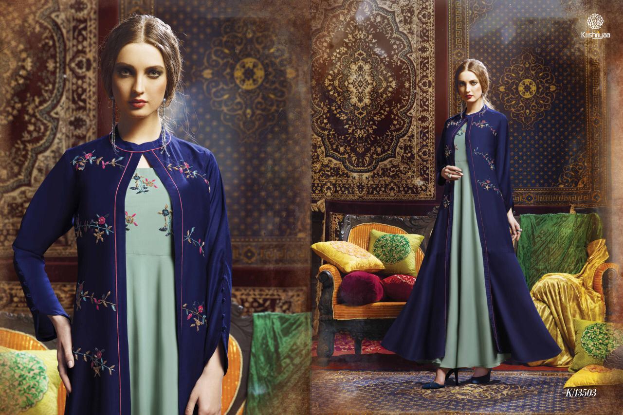 Glorious By Krishriyaa 13501 To 13507 Series Designer Beautiful Stylish Fancy Colorful Party Wear & Ethnic Wear Muslin Kurtis With Muslin & Silk Jacquard Palazzo At Wholesale Price