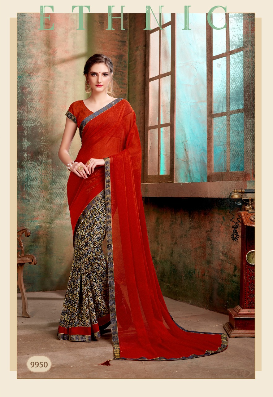 Golden Jhumke Vol-18 By Kodas 9948 To 9959 Series Indian Traditional Wear Collection Beautiful Stylish Fancy Colorful Party Wear & Occasional Wear Heavy Dani Printed Sarees At Wholesale Price