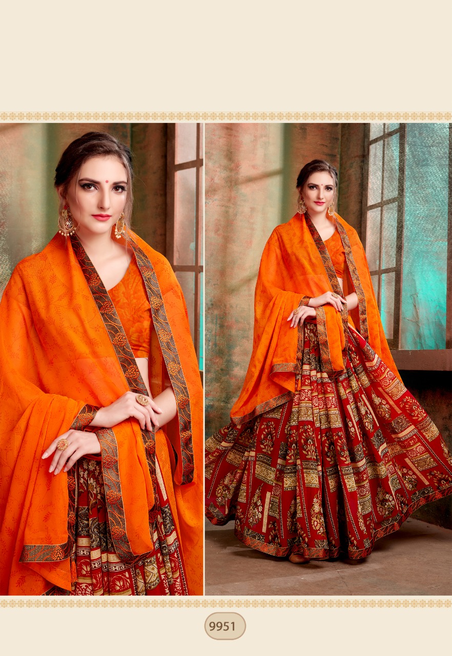 Golden Jhumke Vol-18 By Kodas 9948 To 9959 Series Indian Traditional Wear Collection Beautiful Stylish Fancy Colorful Party Wear & Occasional Wear Heavy Dani Printed Sarees At Wholesale Price