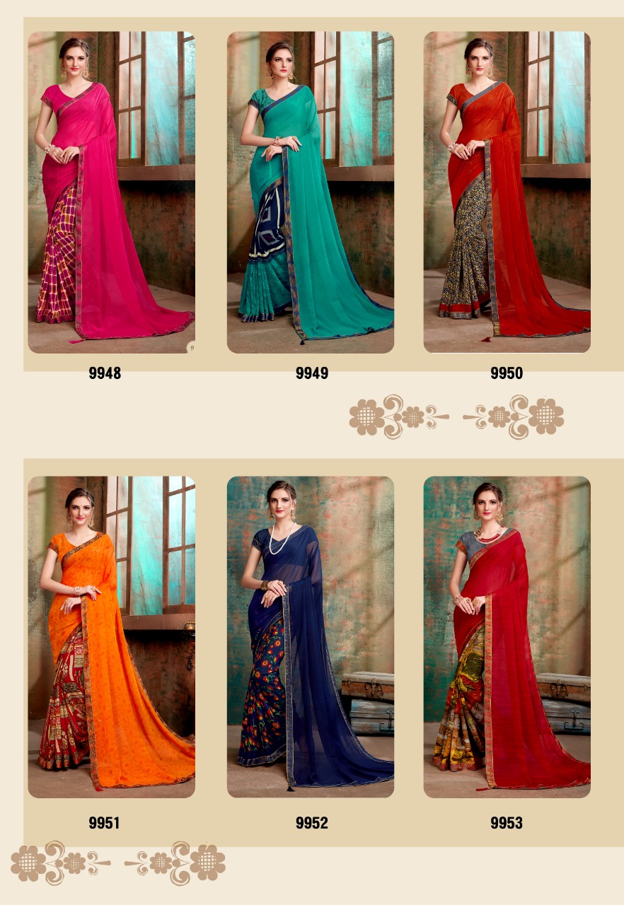 Golden Jhumke Vol-18 By Kodas 9948 To 9959 Series Indian Traditional Wear Collection Beautiful Stylish Fancy Colorful Party Wear & Occasional Wear Heavy Dani Printed Sarees At Wholesale Price