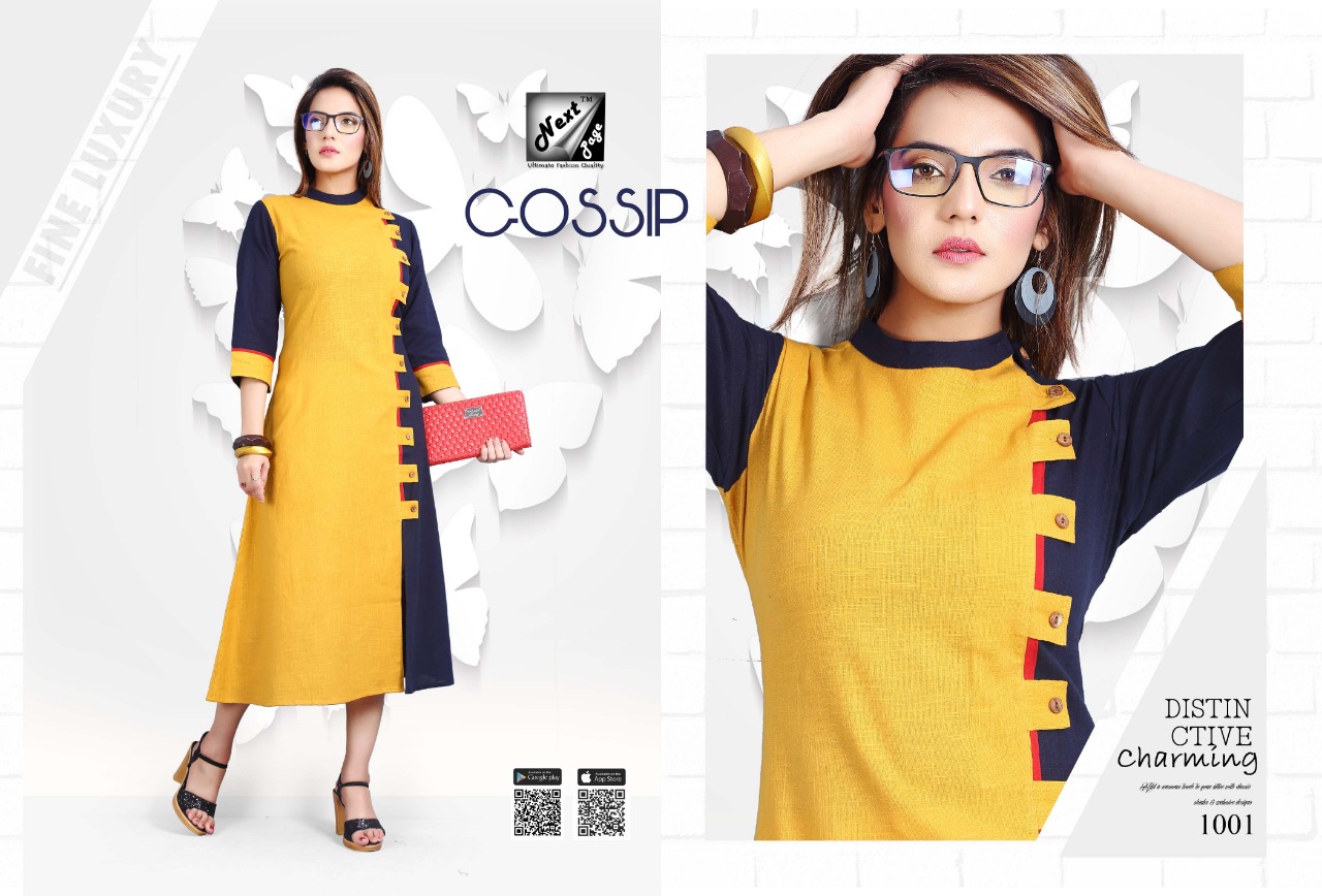 Gossip By Next Page 1001 To 1010 Series Beautiful Colorful Stylish Fancy Casual Wear & Ethnic Wear & Ready To Wear Heavy Cotton Printed Kurtis At Wholesale Price