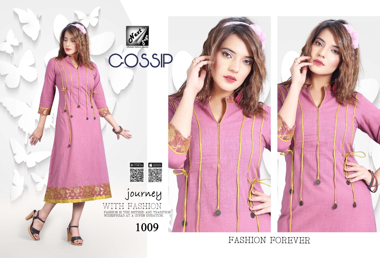 Gossip By Next Page 1001 To 1010 Series Beautiful Colorful Stylish Fancy Casual Wear & Ethnic Wear & Ready To Wear Heavy Cotton Printed Kurtis At Wholesale Price