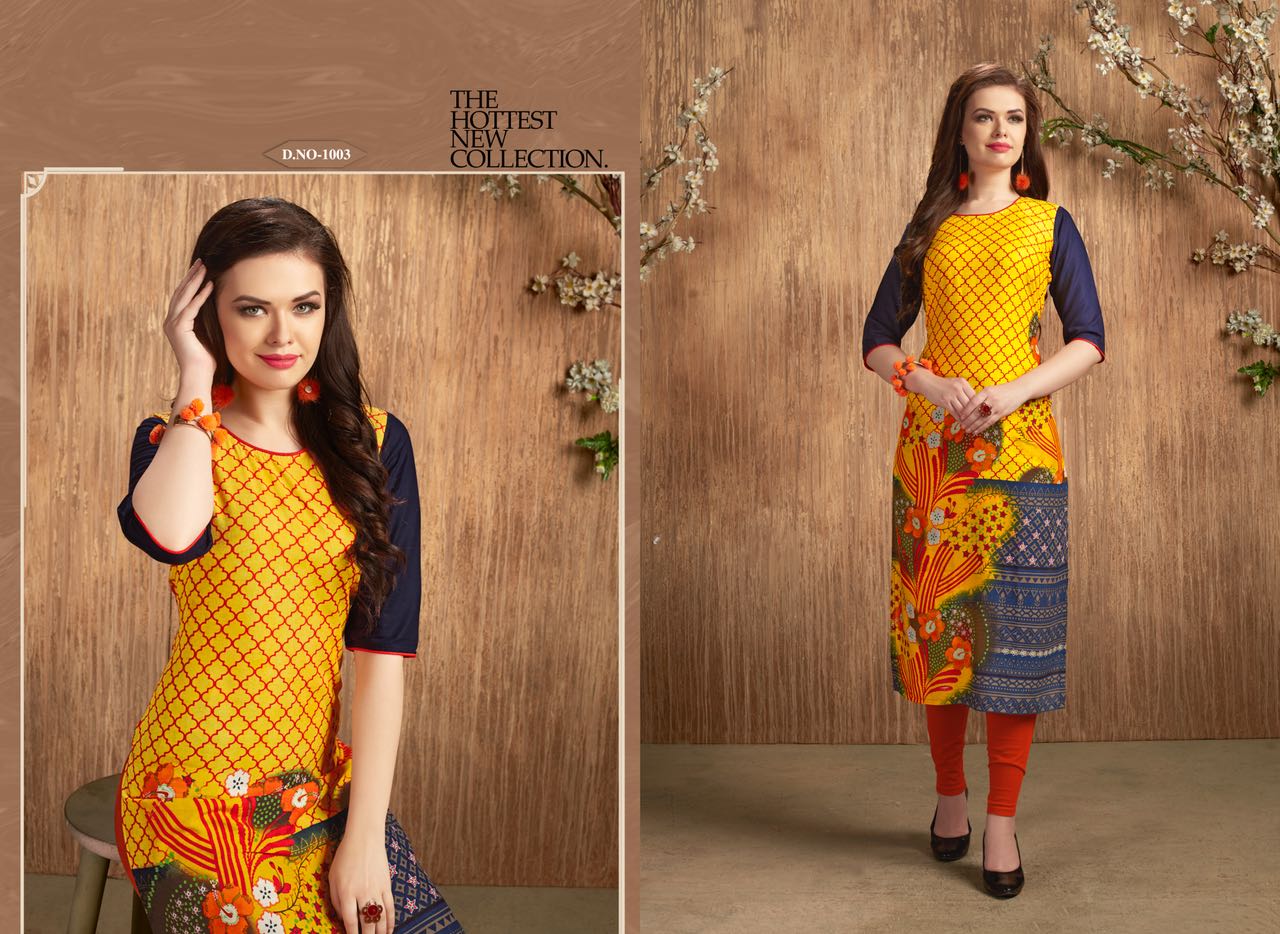 Grace Vol-7 By Amaaya Garments 1001 To 1008 Series Beautiful Stylish Fancy Colorful Casual Wear & Ethnic Wear Rayon Printed Kurtis At Wholesale Price