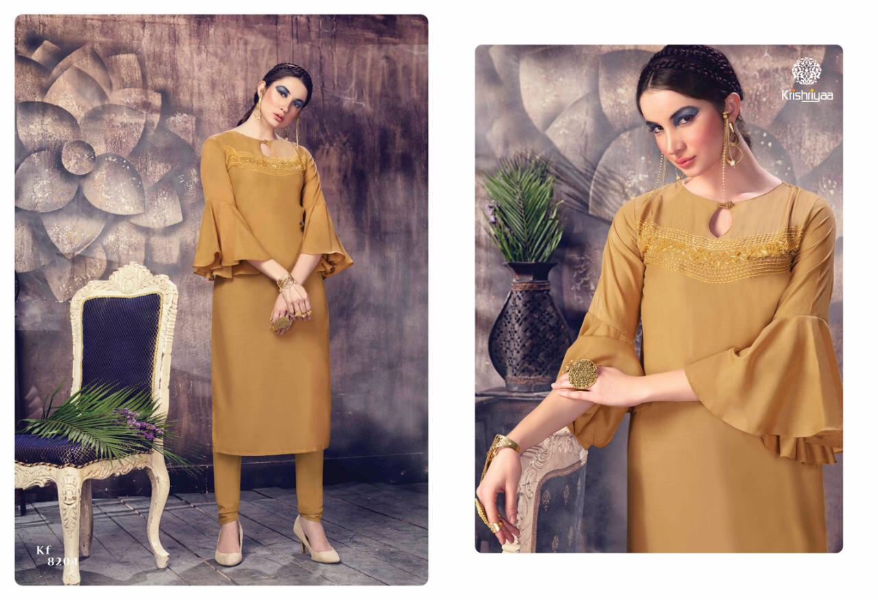 Grace By Krishriyaa 8201to 8208 Series Beautiful Stylish Fancy Colorful Casual Wear & Ethnic Wear Maslin Kurtis At Wholesale Price