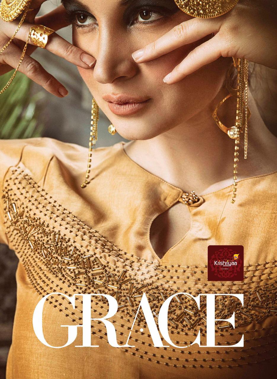 Grace By Krishriyaa 8201to 8208 Series Beautiful Stylish Fancy Colorful Casual Wear & Ethnic Wear Maslin Kurtis At Wholesale Price