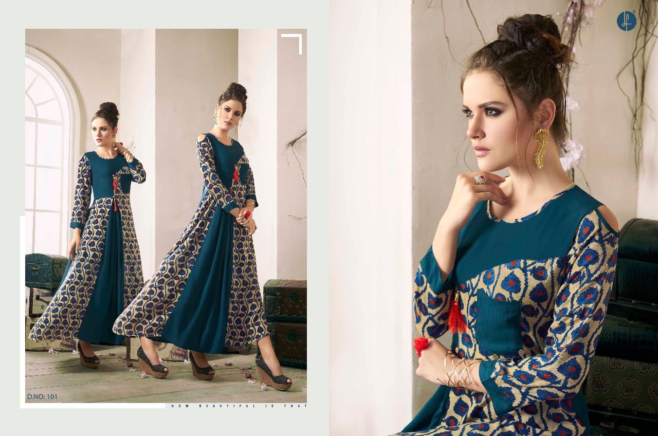 Grace By Leo Fashion 101 To 109 Series Designer Stylish Fancy Colorful Beautiful Party Wear & Ethnic Wear Rayon Cotton Printed Kurtis At Wholesale Price