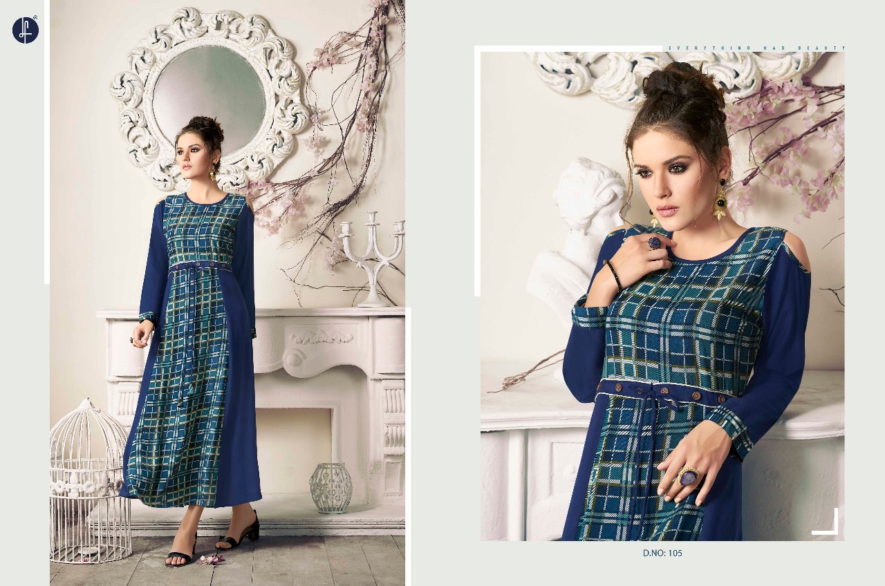 Grace By Leo Fashion 101 To 109 Series Designer Stylish Fancy Colorful Beautiful Party Wear & Ethnic Wear Rayon Cotton Printed Kurtis At Wholesale Price
