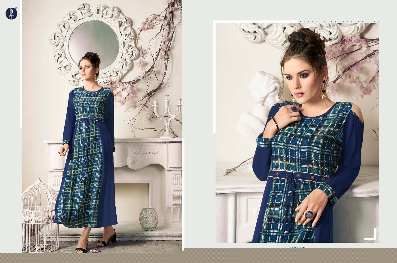 Grace By Leo Fashion 101 To 109 Series Designer Stylish Fancy Colorful Beautiful Party Wear & Ethnic Wear Rayon Cotton Printed Kurtis At Wholesale Price
