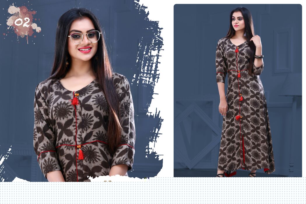 Grece Vol-1 By V.h.o 01 To 06 Series Designer Stylish Fancy Colorful Beautiful Party Wear & Ethnic Wear Heavy Rayon Printed Kurtis At Wholesale Price