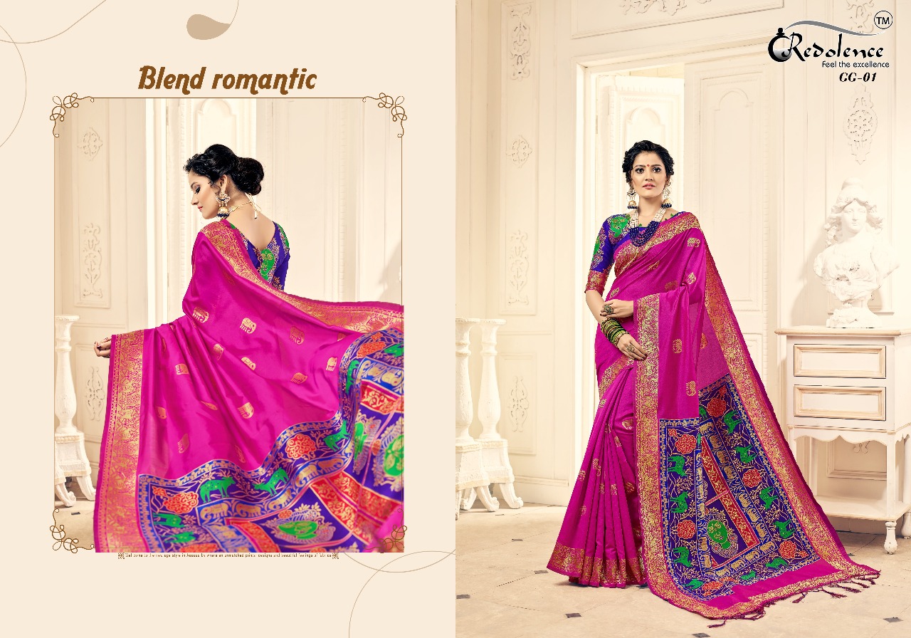 Gulabguni Silk By Redolence 01 To 05 Series Designer Wedding Wear Traditional Collection Beautiful Fancy Colorful Party Wear & Occasional Wear Pure Cotton Silk Sarees At Wholesale Price