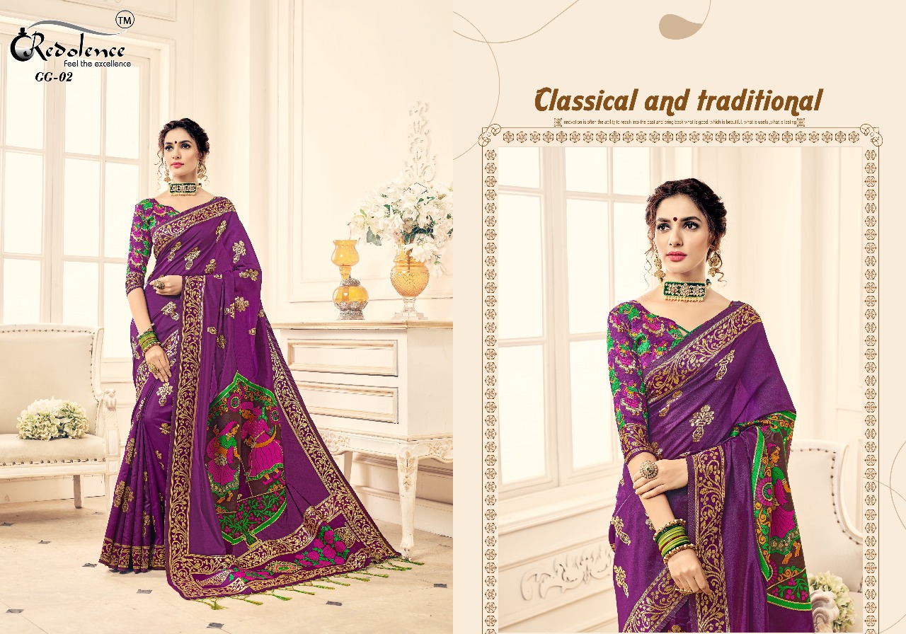Gulabguni Silk By Redolence 01 To 05 Series Designer Wedding Wear Traditional Collection Beautiful Fancy Colorful Party Wear & Occasional Wear Pure Cotton Silk Sarees At Wholesale Price