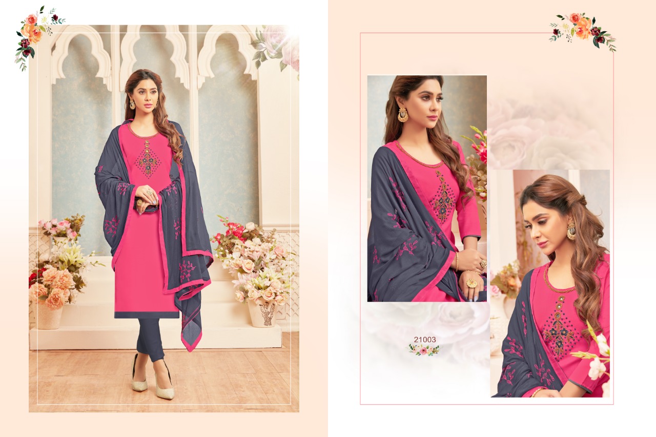 Gulabo By Raghav Royal 21001 To 21012 Series Suits Beautiful Stylish Fancy Colorful Designer Party Wear & Ethnic Wear Fancy Cotton Slub Dresses At Wholesale Price